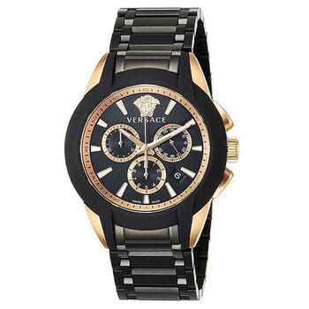 Versace Chronograph Quartz Black Dial Men's Watch VEM800418